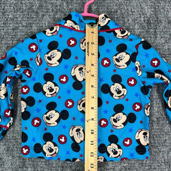 Mickey Mouse Pajama Top Toddler 2T Disney Roadster Racers Flannel Long Sleeve‎ - Picture 8 of 11